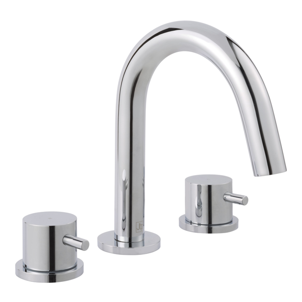 Photo of JTP Florence Chrome 3TH Deck Mounted Basin Mixer Cutout