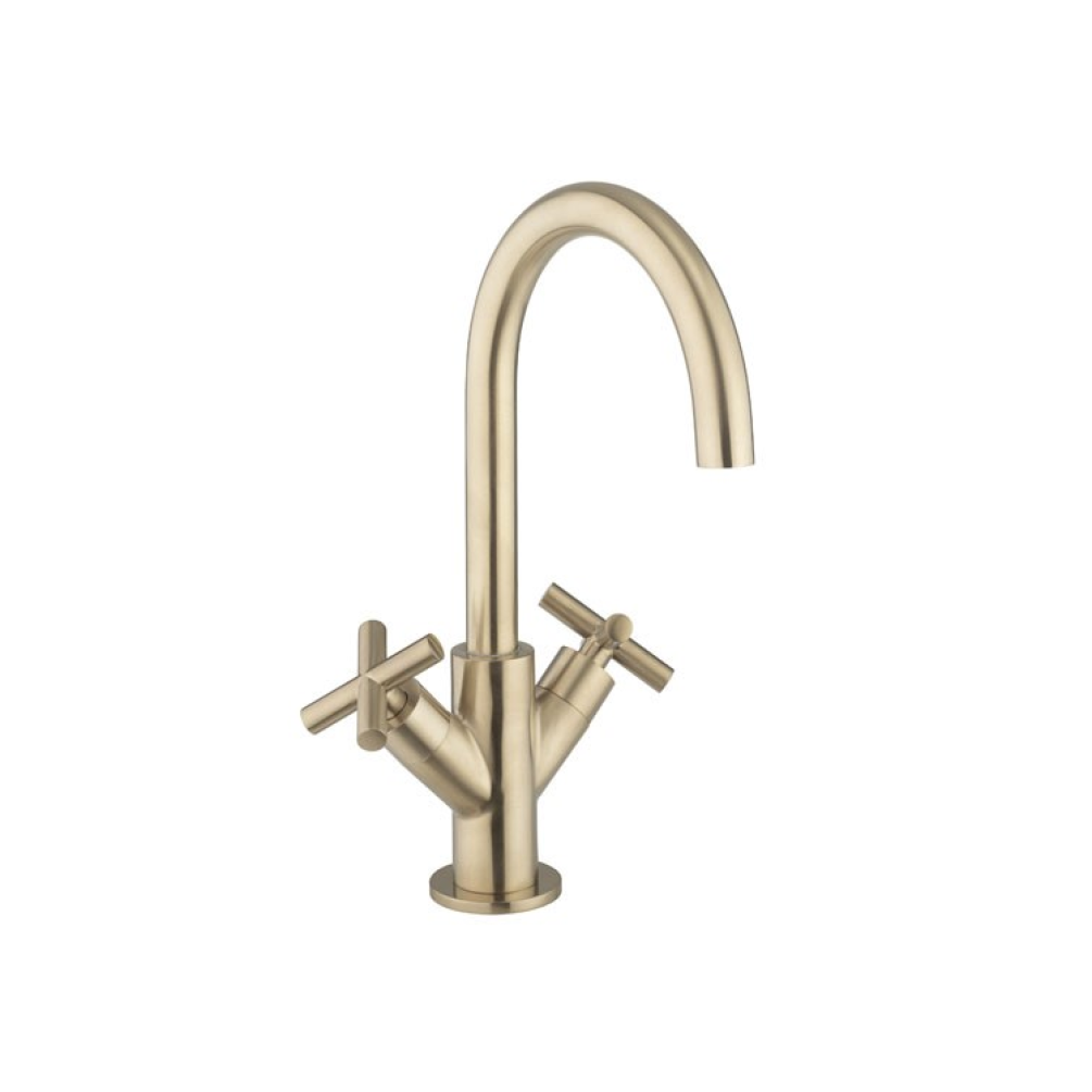 Photo of Crosswater MPRO Brushed Brass Crosshead Basin Monobloc Cutout