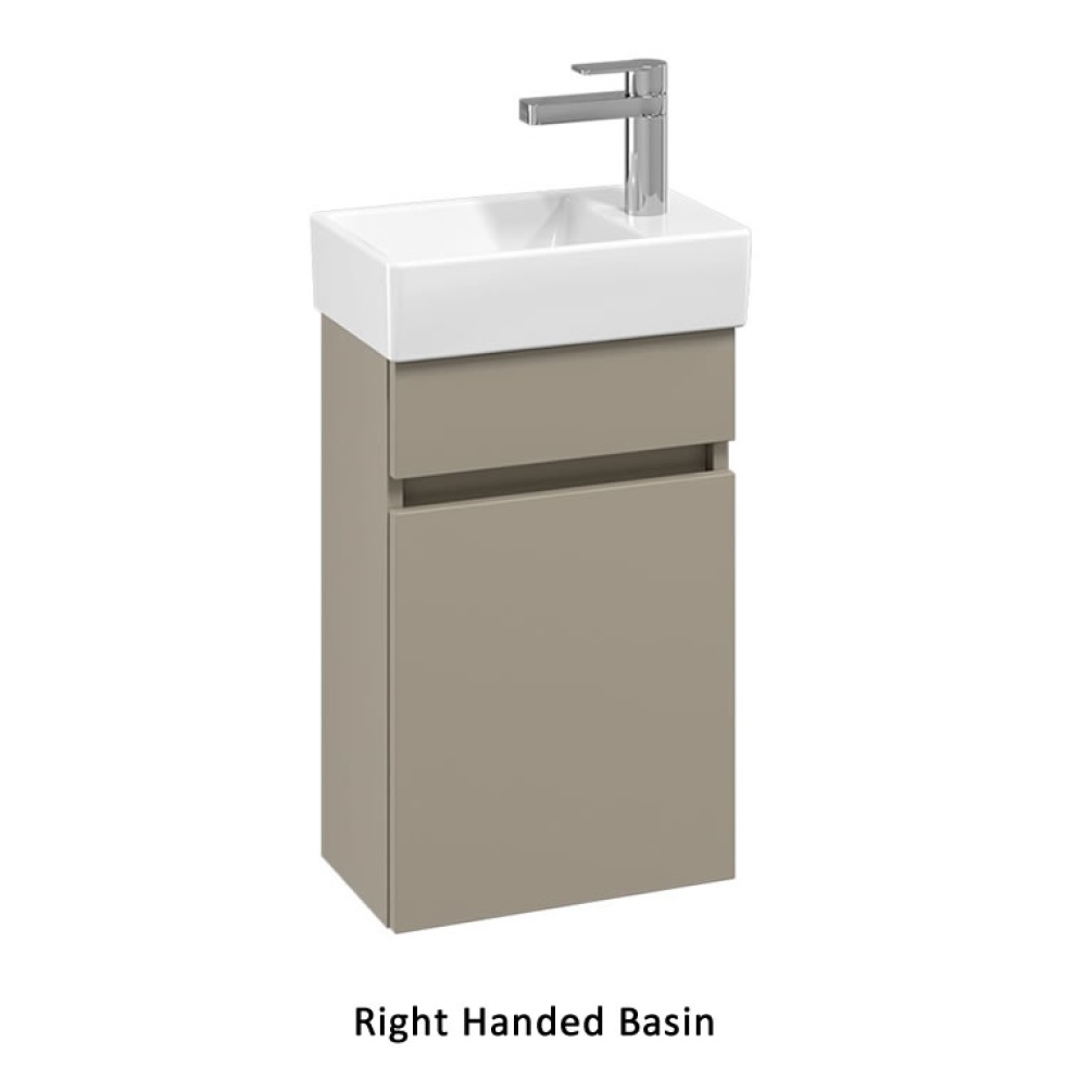 Villeroy & Boch Arto Sand Grey Cloakroom Vanity Unit & Basin Right-Handed Basin