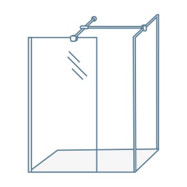 frameless walk in shower and wet room screen image