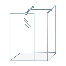 frameless walk in shower and wet room screen image