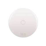 Cutout image of TED Matt White Wireless Shower Activation Button