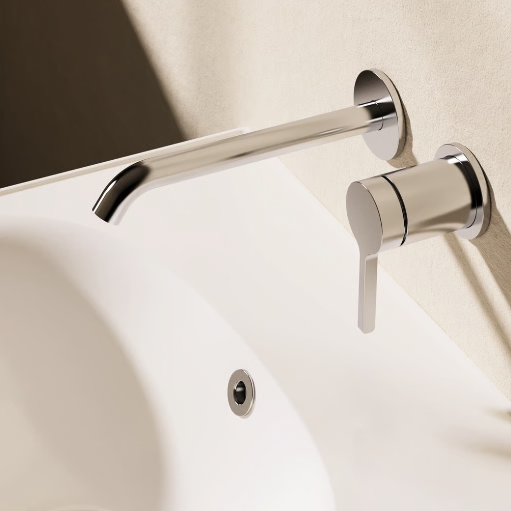 Crosswater Mada Chrome Wall Mounted Basin Mixer Tap Lifestyle
