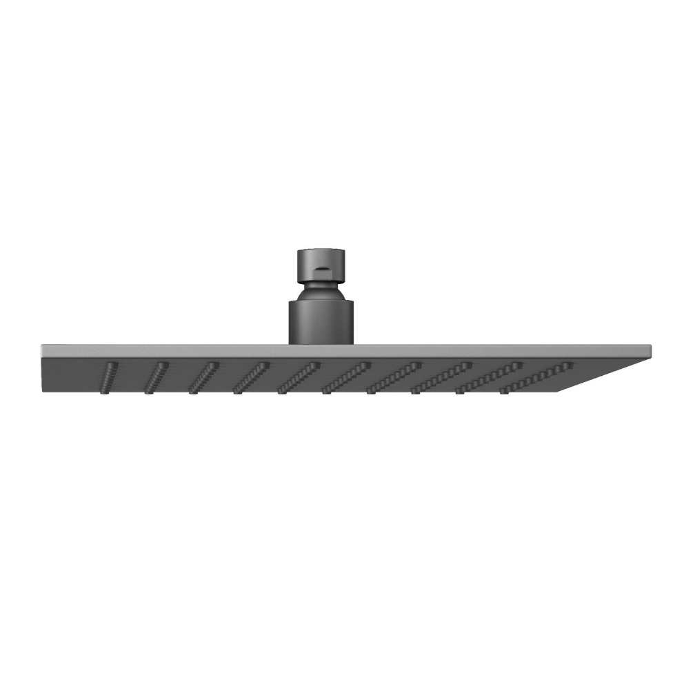 Product Cut out image of the Abacus Emotion Anthracite Square Fixed Shower Head