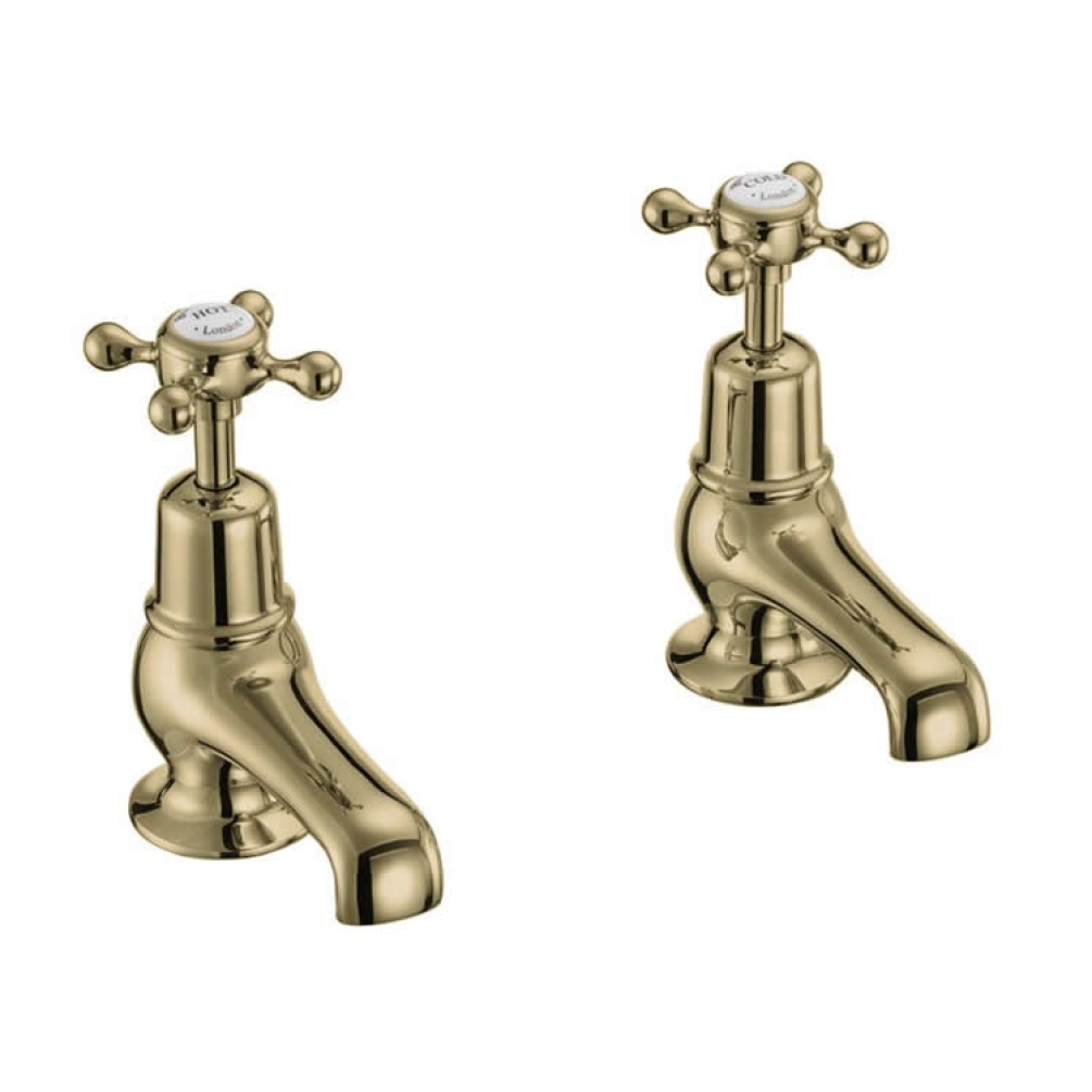 Product Cut out image of the Burlington Claremont Gold Basin Taps 3"