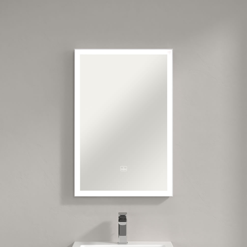 Lifestyle image of Villeroy & Boch Subway 3.0 Matt White 750 x 500mm LED Mirror