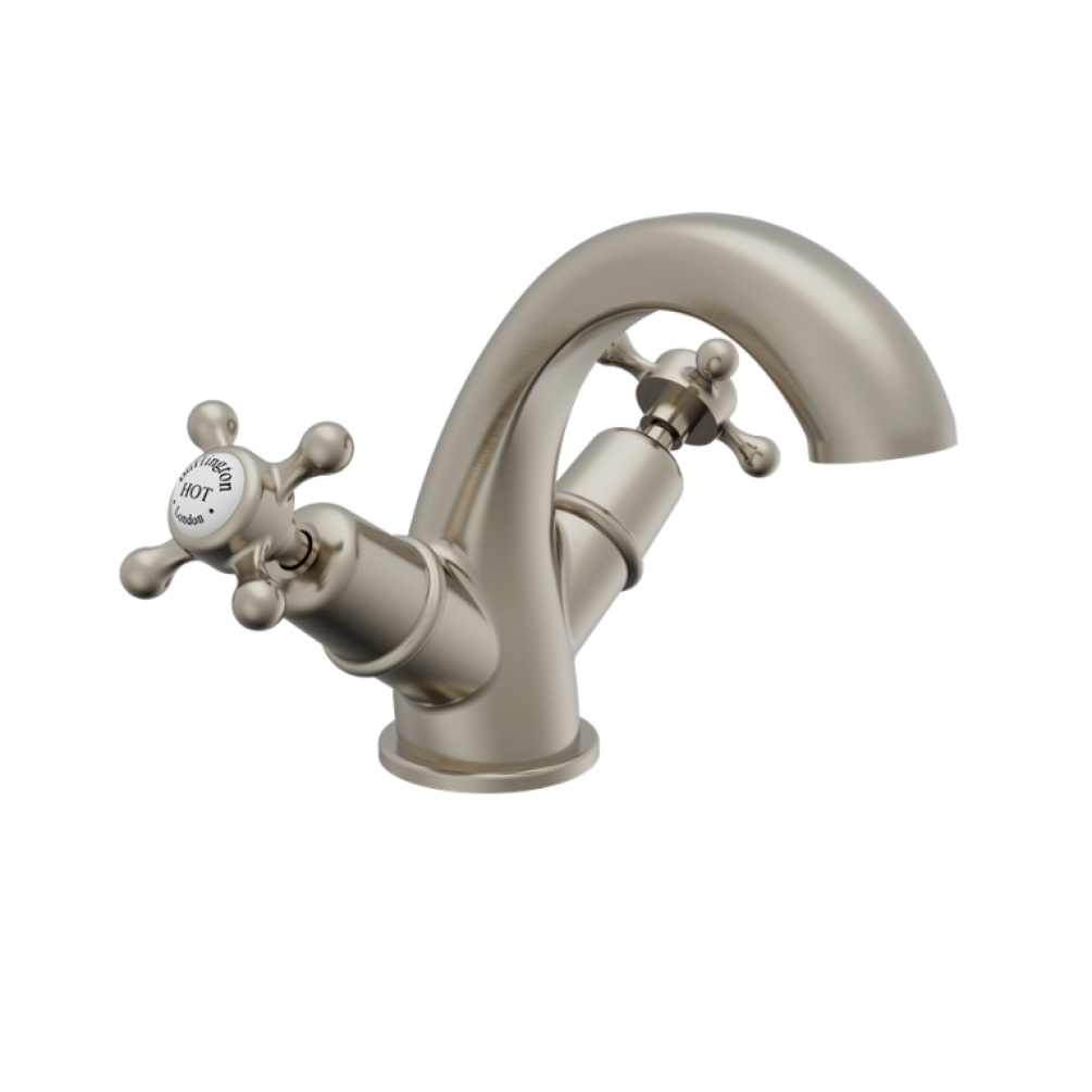 Product Cut out image of the Burlington Claremont Brushed Nickel Mono Basin Mixer