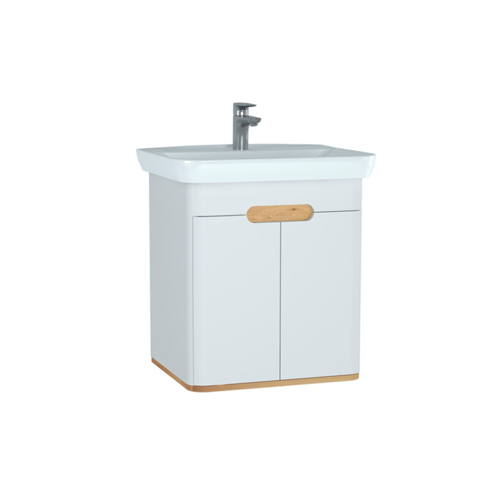 Photo of Vitra Sento Matt White 650mm Vanity Unit with Doors Cutout