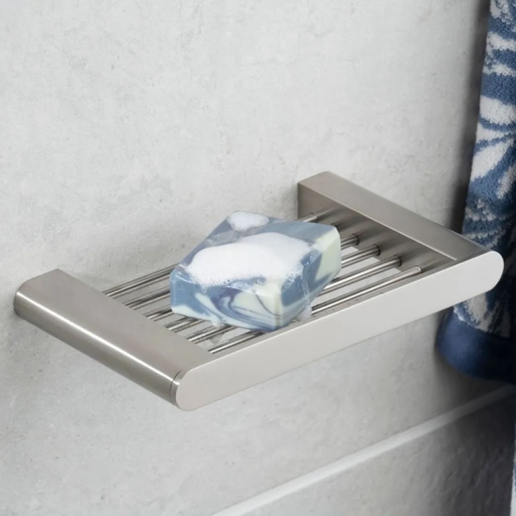 Lifestyle image of Vado Individual Spa Brushed Nickel Soap Holder