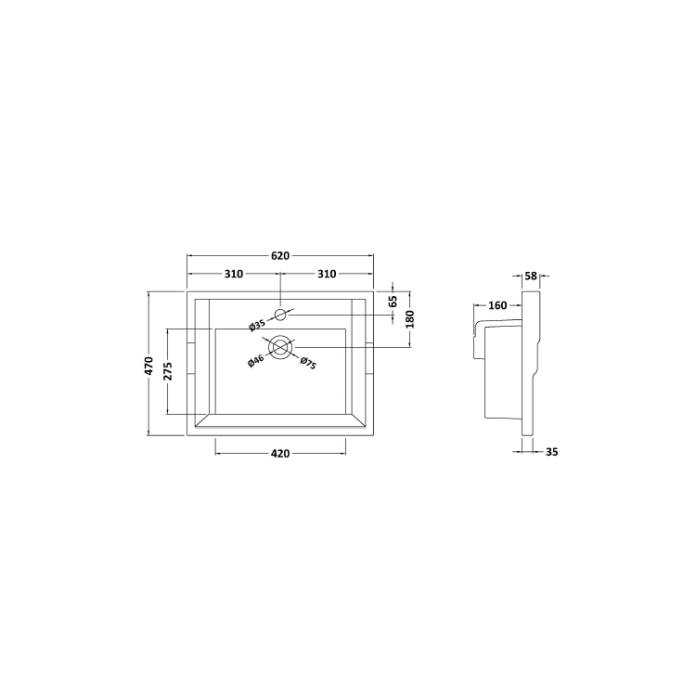 Bayswater Stiffkey Blue 600 2 Door Unit & Basin Sanctuary Bathrooms