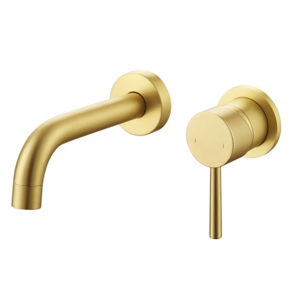 Cutout image of Sanctuary Apex Bushed Brass Two Hole Wall-Mounted Basin Tap