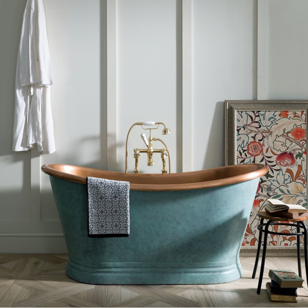 BC Designs Verdigris Green Freestanding Boat Bath