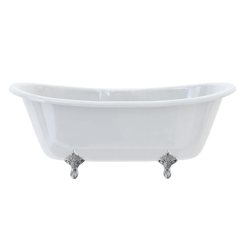 Burlington Bateau Freestanding Bath With Traditional Chrome Feet