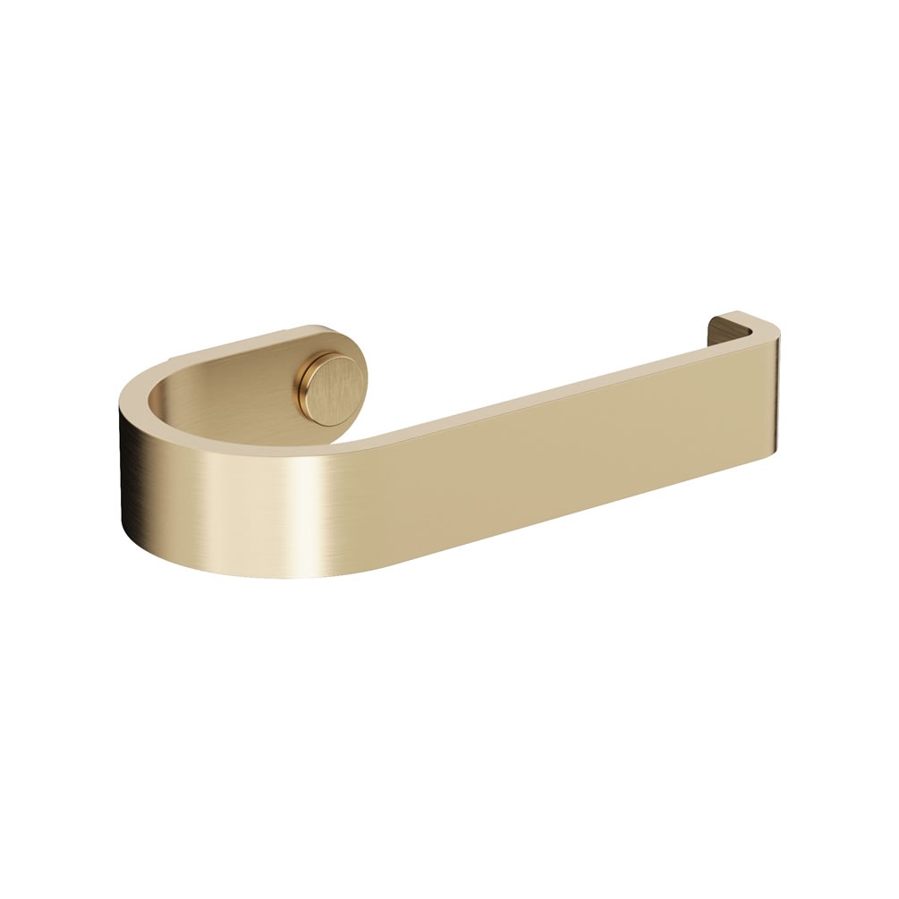 Cutout image of Crosswater Velo Brushed Brass Toilet Roll Holder