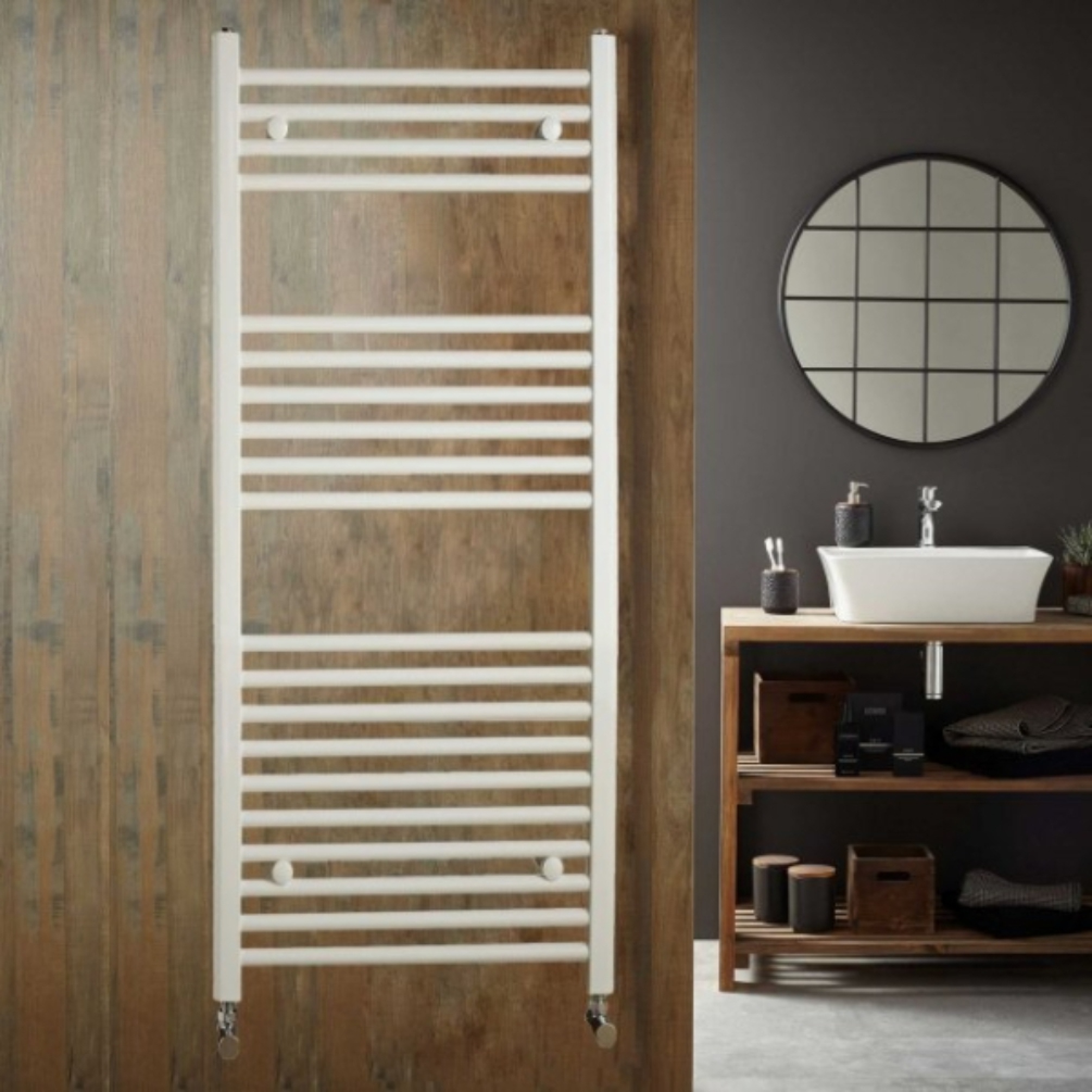 Velaro Elan 1200 x 600mm White Towel Radiator | Sanctuary