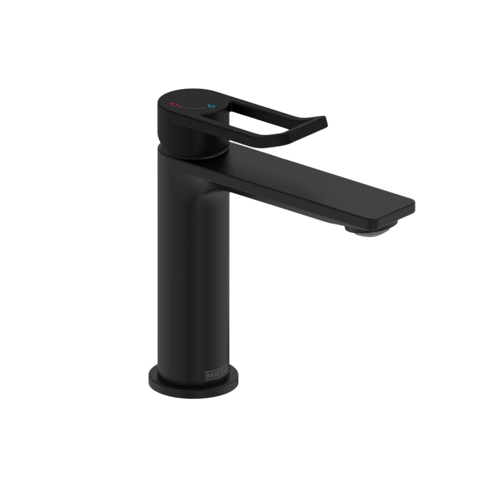 Product cut out image of the Bristan Saffron Black Basin Mixer Tap