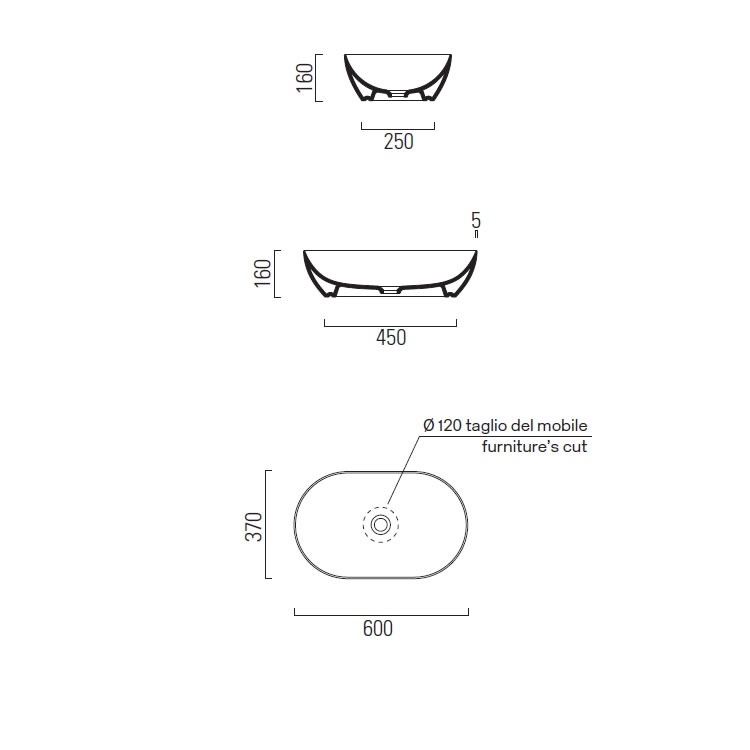 GSI Pura 60 Round Countertop Basin Sanctuary Bathrooms