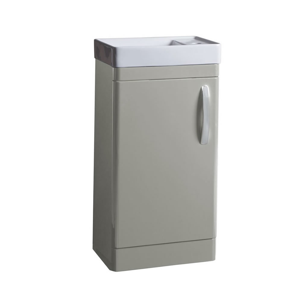 Tavistock Compass 450mm Gloss Light Grey Freestanding Unit & Basin