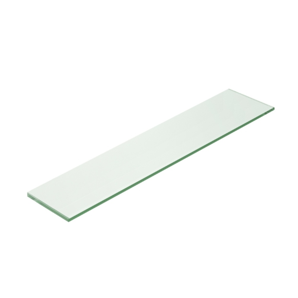 Product Cut out image of the Origins Living Pier 600mm Clear Glass Shelf