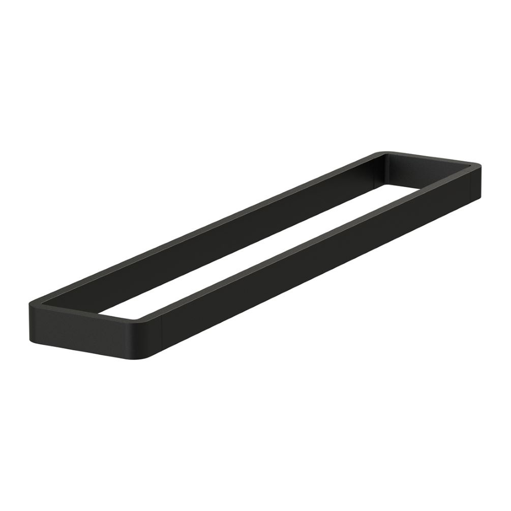 Cut out image of Vado Cameo Muse Matt Black Wall Mounted 600mm Towel Bar or Shelf Frame