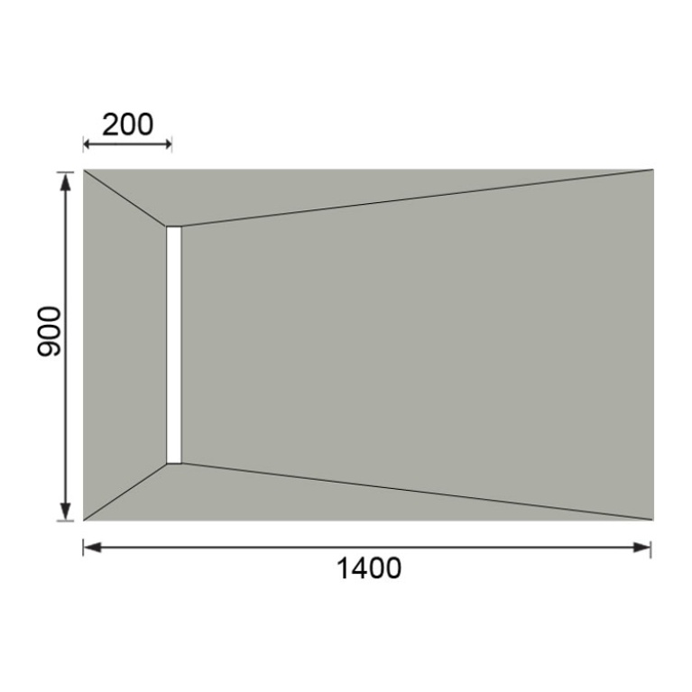 Abacus Elements 1400 x 900mm Level Access 30mm Wetroom Tray Wetroom