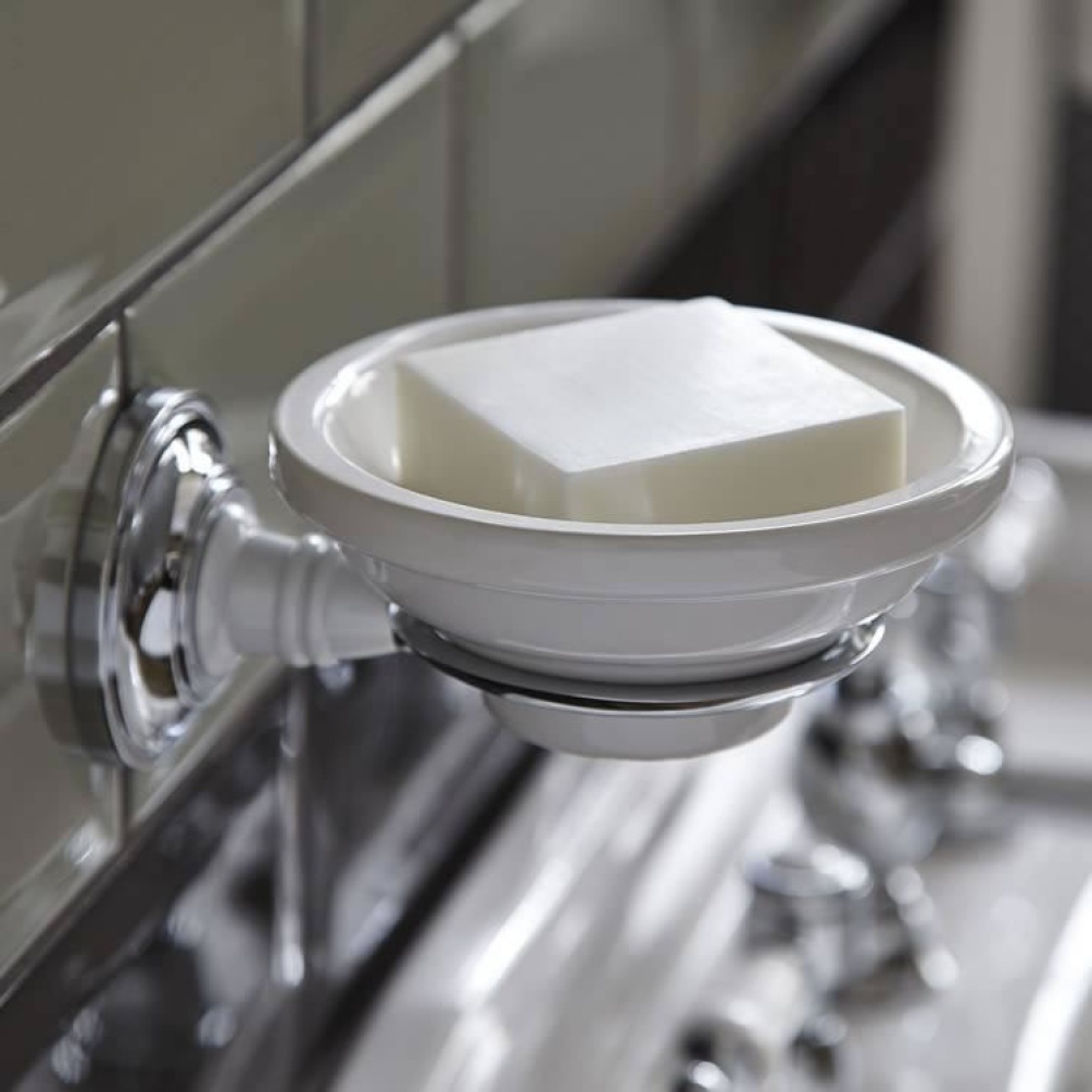 Heritage Clifton Chrome Soap Dish Lifestyle Image