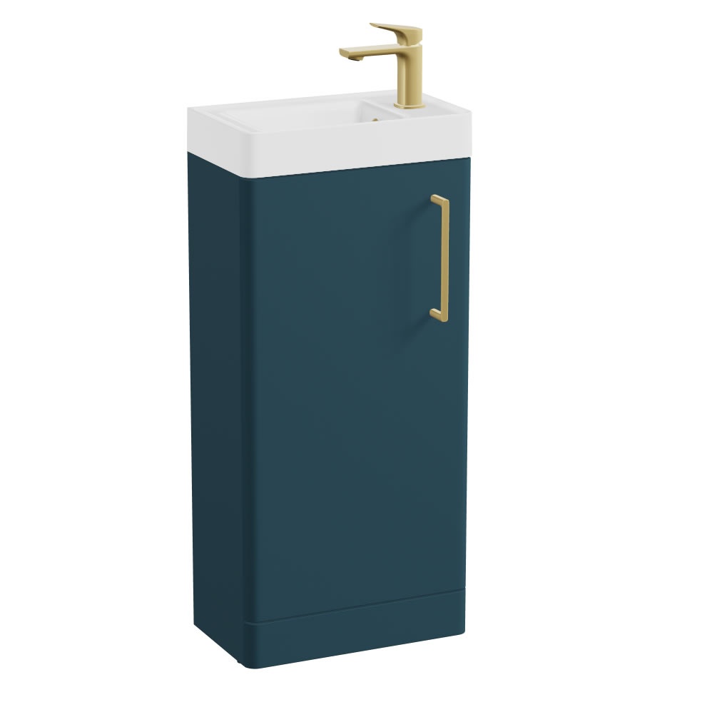 Vado Cameo 400mm Floorstanding Vanity Unit & Ceramic Basin - Right Hand