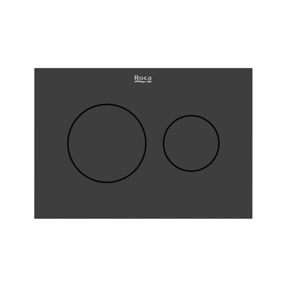 Cut out image of the Roca Duplo S PS3 Matt Black Dual Flush Plate