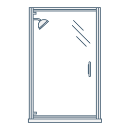 iconography image of a shower door for the shower doors products section