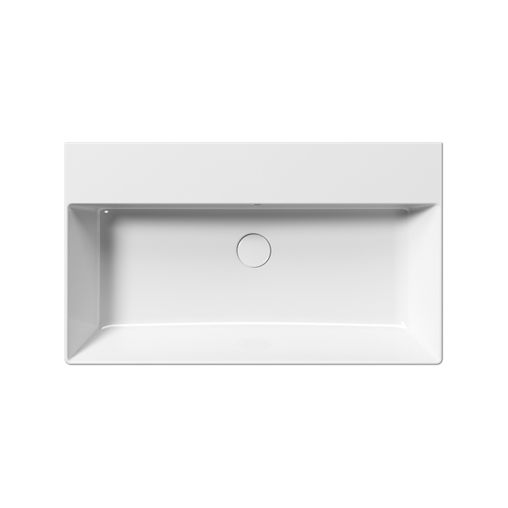 Photo of GSI Kube X 80 x 47 Wall Hung Washbasin  - Overhead View Cutout