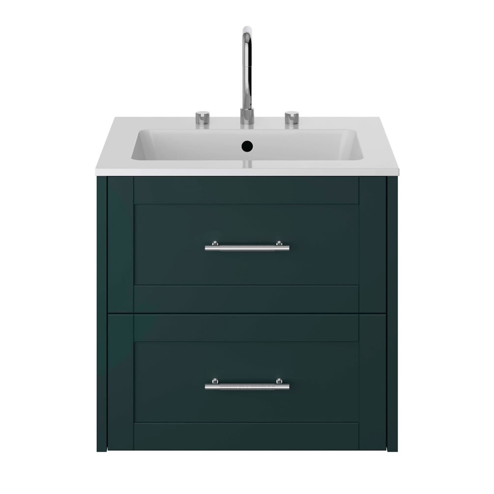 Heritage Lynton 600mm Classic Green Wall Hung Vanity Unit