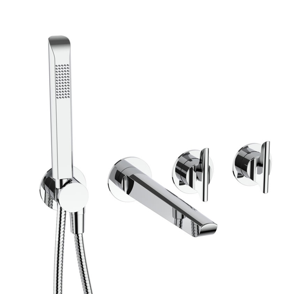 Crosswater Foile Module Chrome 2 Handle Shower Valve, Spout & Handset