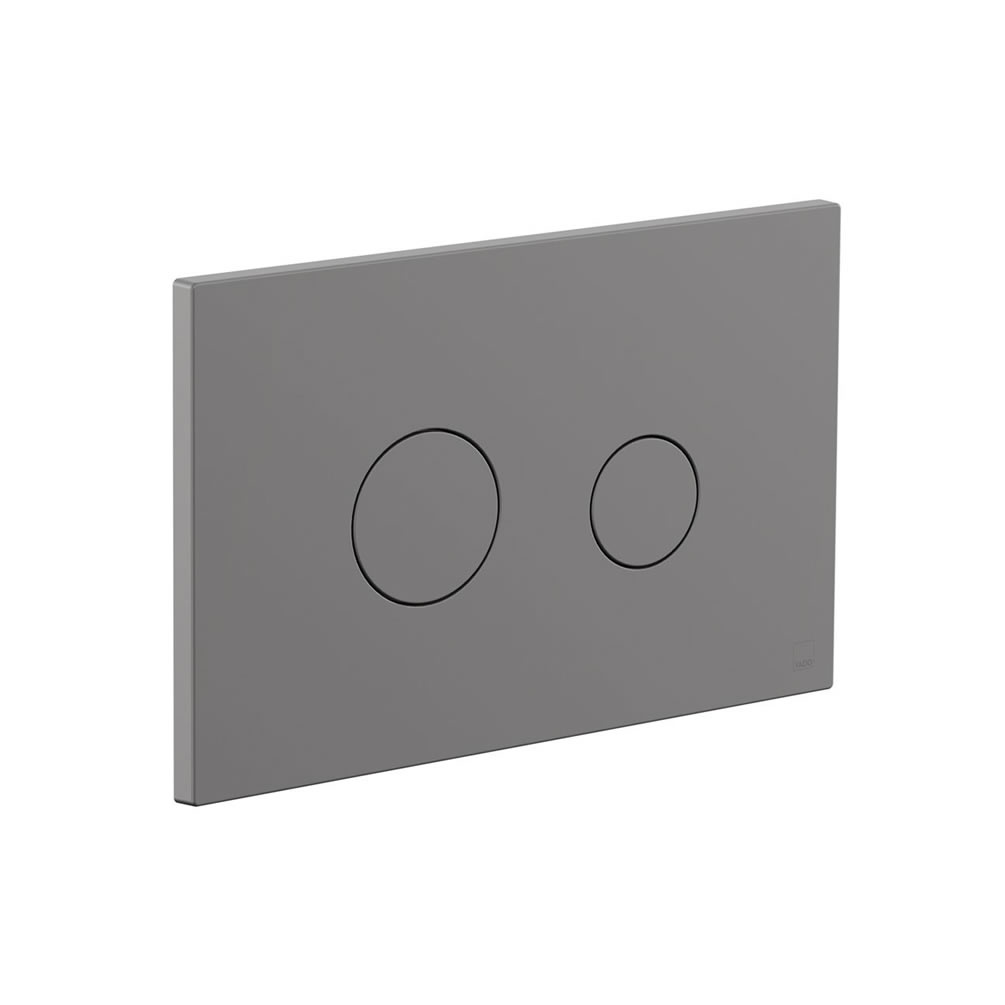 Vado Pewter Round Dual Flush Plate