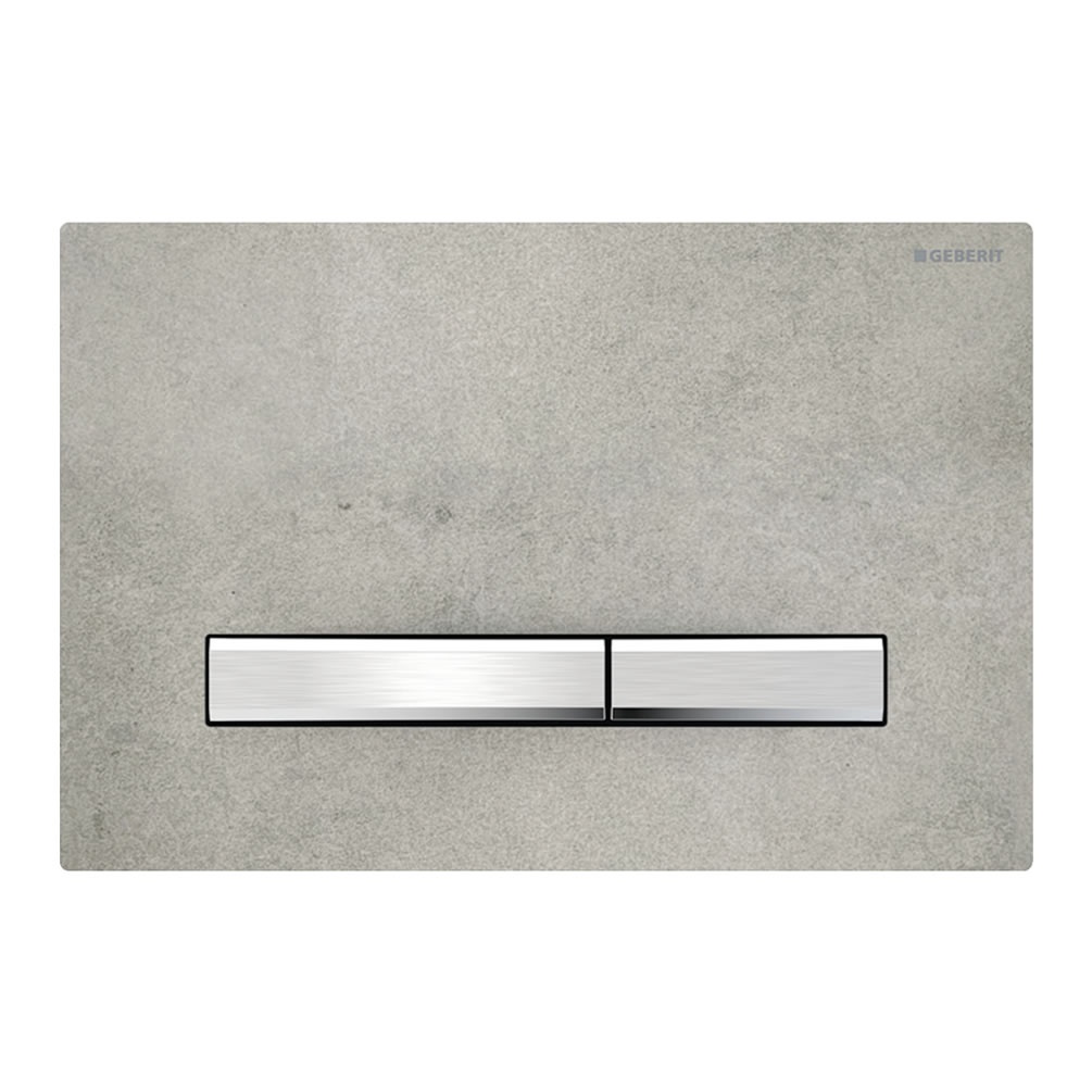 Cutout image of Geberit Sigma50 Square Concrete Ceramic Dual Flush Plate