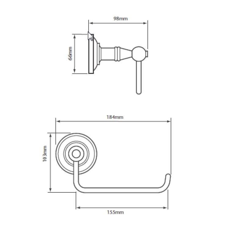 Heritage Clifton Chrome Toilet Roll Holder Sanctuary Bathrooms