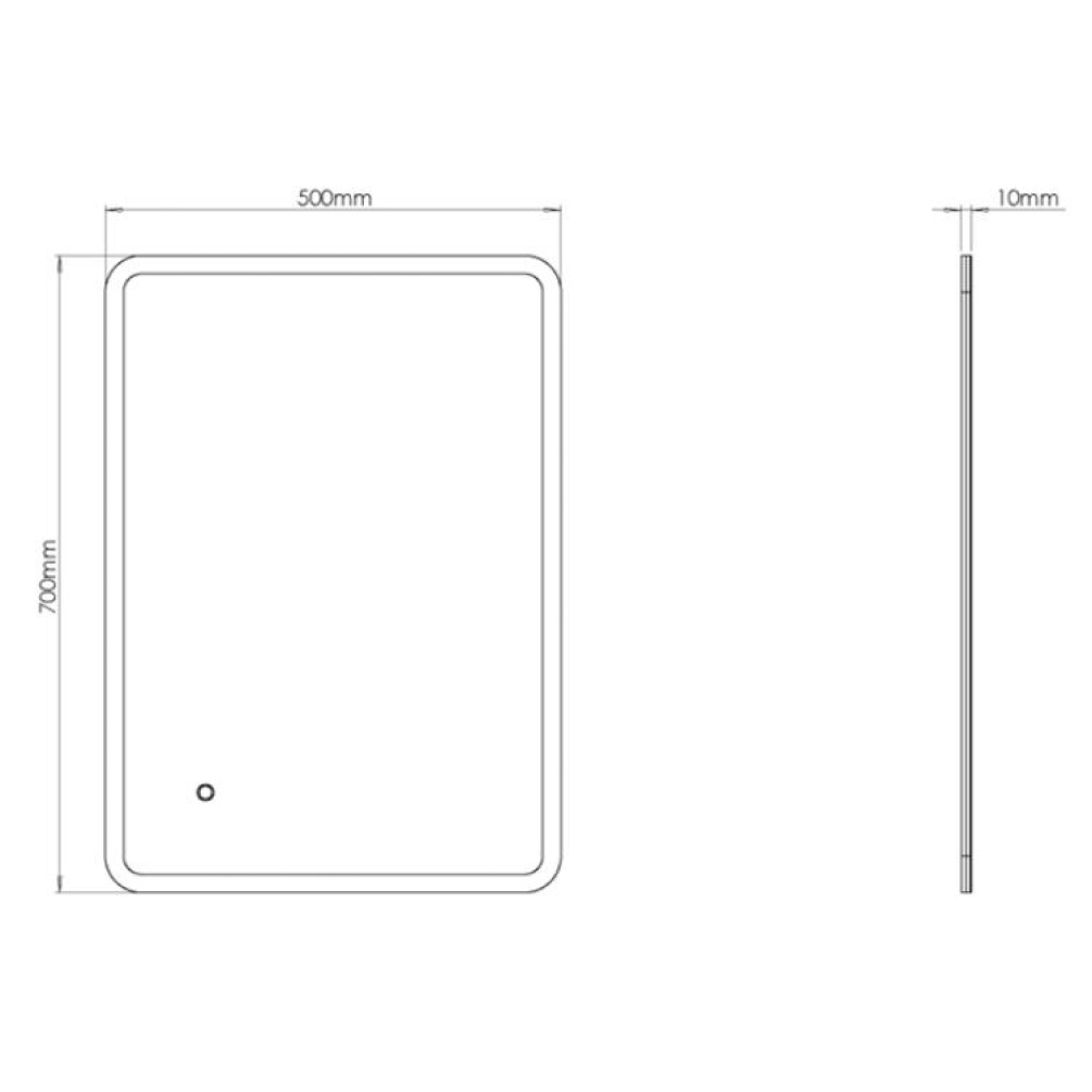 Product Specifications for Sensio Libra Ultra Slim Colour Change LED Mirror SE30895P0