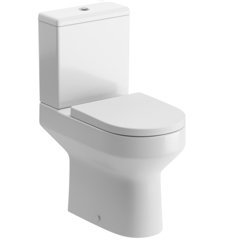 Product cut out image of Globe Comfort Height Close Coupled Toilet with Soft Close Seat GLOBECHCC