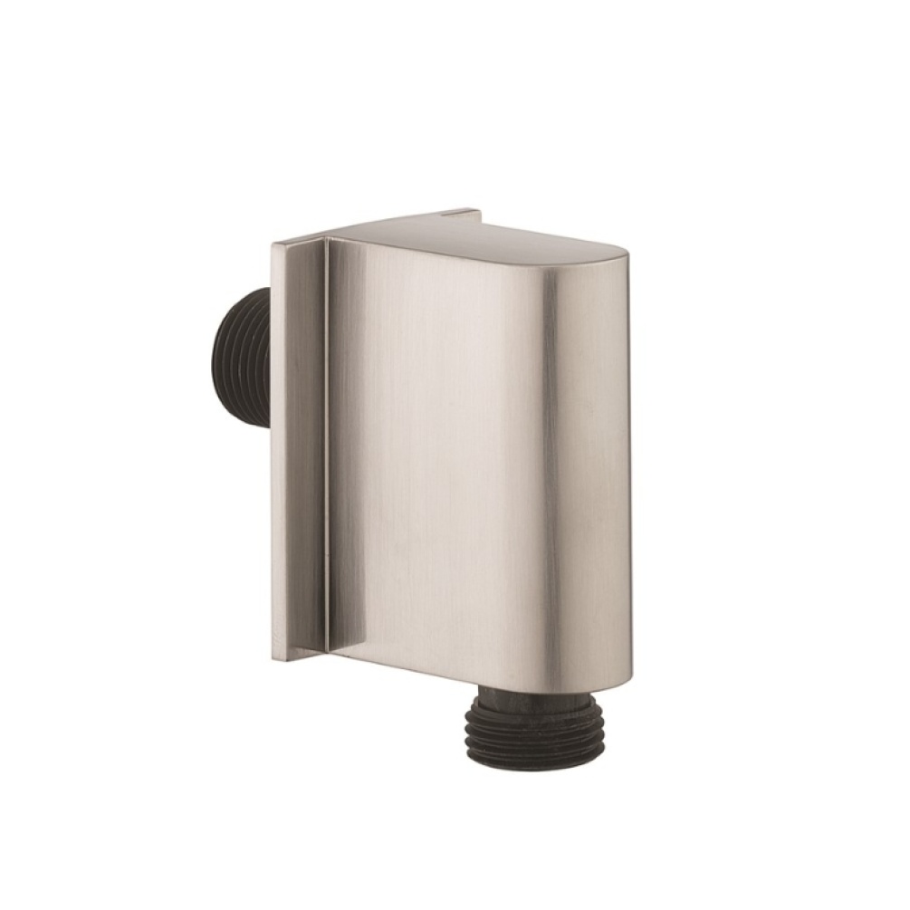 Product Cut out image of the Crosswater MPRO Brushed Stainless Steel Wall Outlet