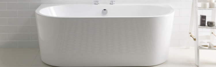 Close up product image of the BC Designs Ancora 1640mm Acrylic Freestanding Bath