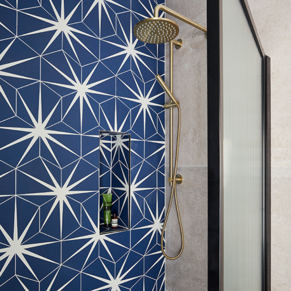 Ca' Pietra Lily Pad Porcelain Admiral Matt Tiles