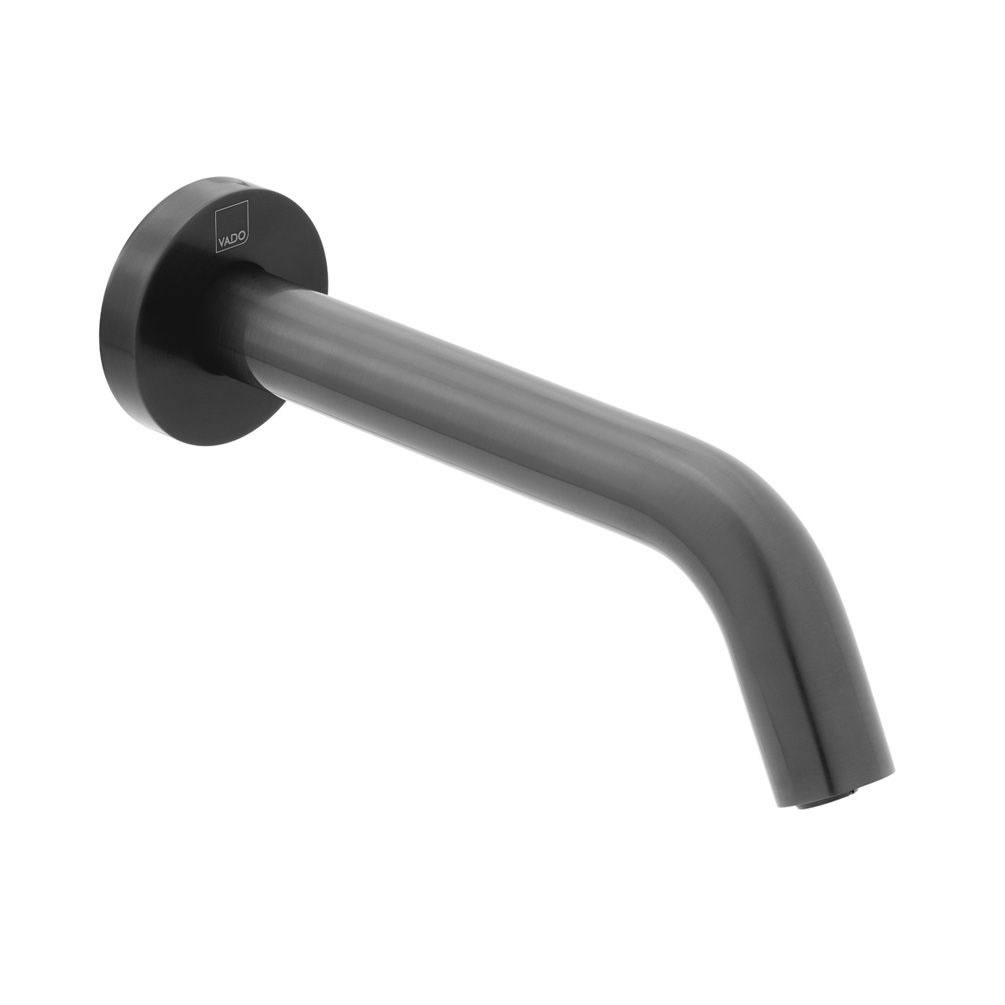 Cutout image of Vado Individual Brushed Black Wall-Mounted Basin Sensor Spout