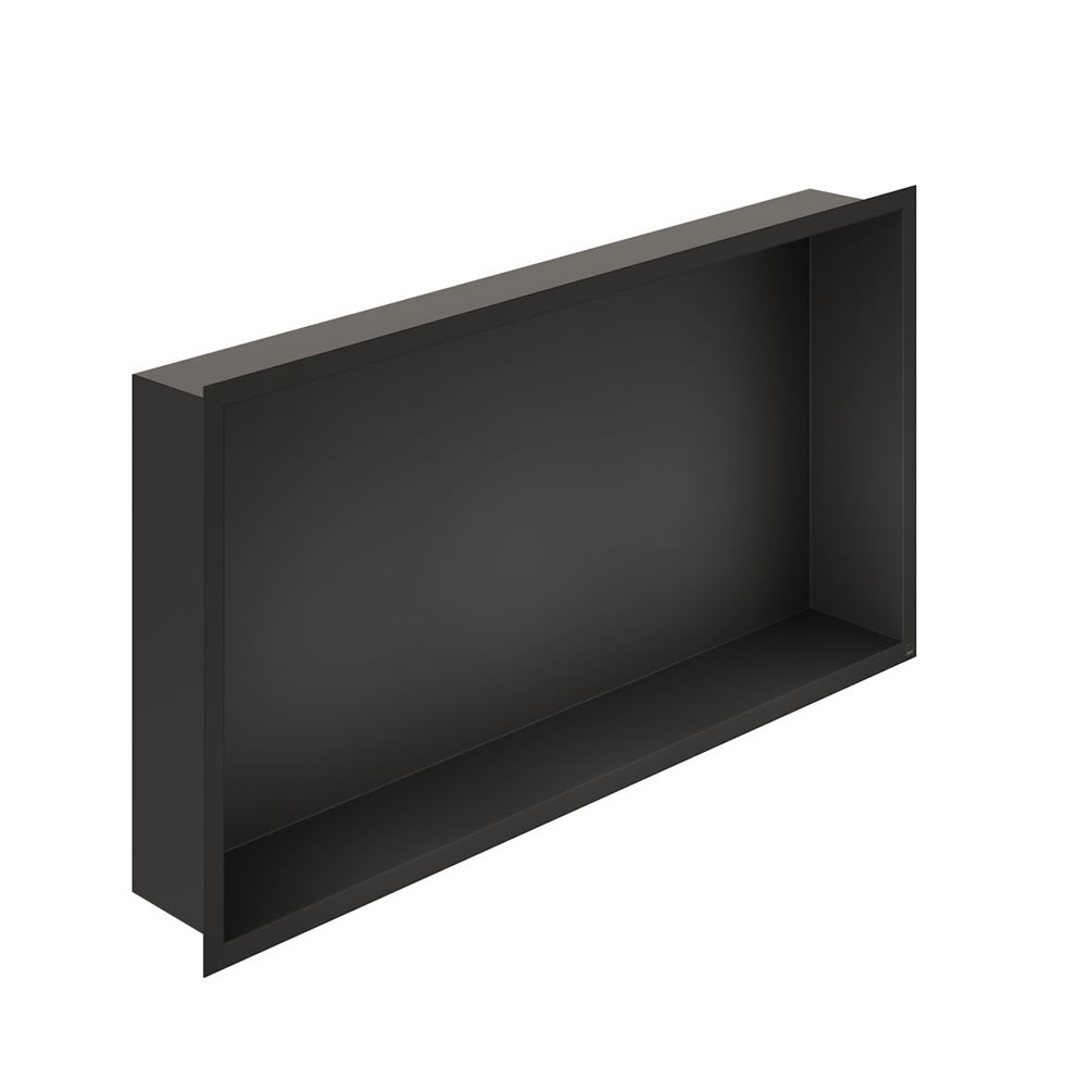 Vado Muse 623 x 323mm Matt Black Shower Niche
