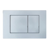Imex Chrome Square Button Mechanical Dual Flush Plate Cut Out