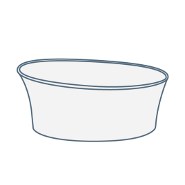 iconography image of a modern bathtub with a contemporary looking design