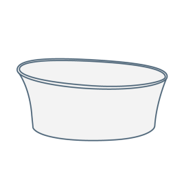 iconography image of a modern bathtub with a contemporary looking design