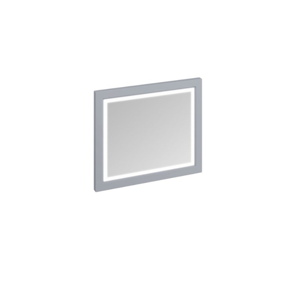 Product Cut out image of the Burlington Classic Grey 900mm Framed Mirror with LED Illumination