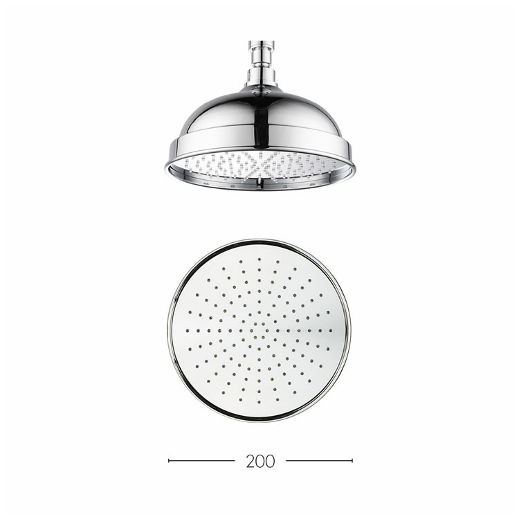 Crosswater Belgravia Chrome 200mm Easy Clean Shower Head Sanctuary