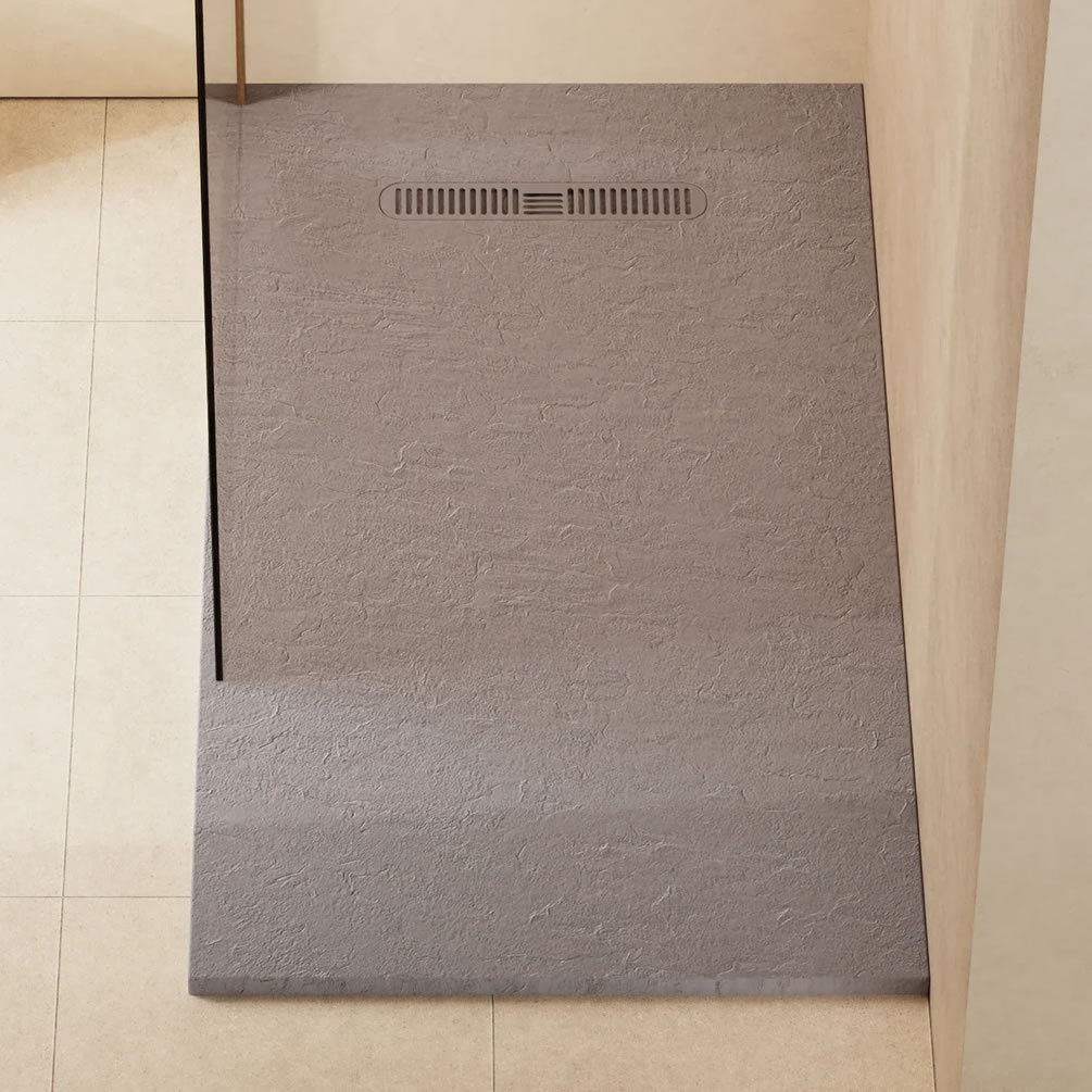 Lifestyle image of Crosswater Vito 1500mm x 800mm Light Grey Anti-Slip Rectangular Shower Tray