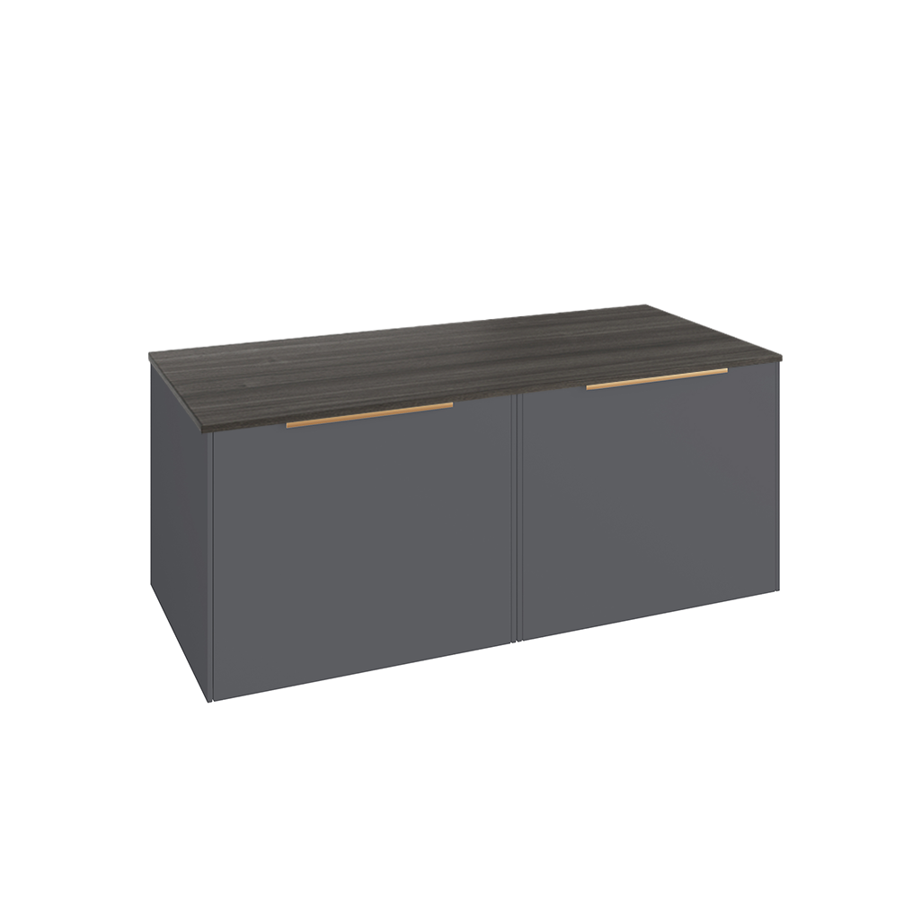 Abacus Concept Sit On Anthracite 1200mm Vanity Unit - Lava Countertop