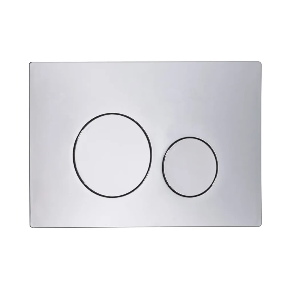 Product cut out image of Tavistock Circles Chrome Dual Flush Plate TR9012